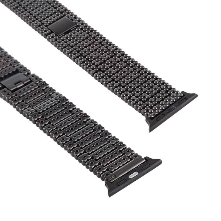 สายรัดนาฬิกาข้อมือสแตนเลสเก้าลูกปัดสำหรับ Apple Watch Series 7 41 มม. / 6 & SE & 5 & 4 40 มม. / 3 & 2 & 1 38 มม.