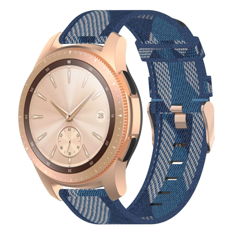 สายรัดนาฬิกาข้อมือไนลอนถักลายเส้น 20 มม. สำหรับ Galaxy Watch 42 มม., Galaxy Active / Active 2, Gear Sport, S2 Classic