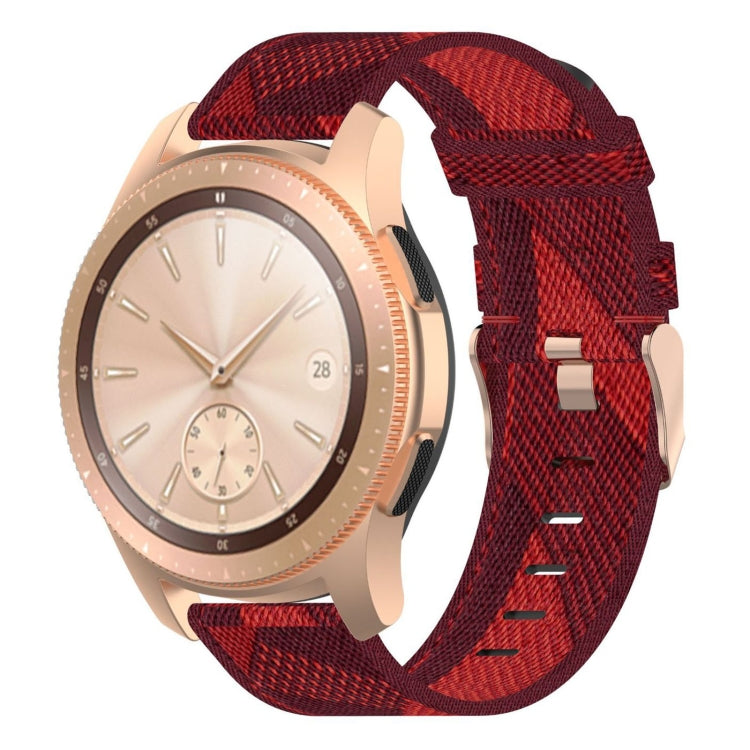 สายรัดนาฬิกาข้อมือไนลอนถักลายเส้น 20 มม. สำหรับ Galaxy Watch 42 มม., Galaxy Active / Active 2, Gear Sport, S2 Classic