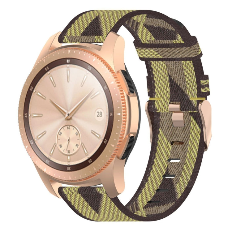 สายรัดนาฬิกาข้อมือไนลอนถักลายเส้น 20 มม. สำหรับ Galaxy Watch 42 มม., Galaxy Active / Active 2, Gear Sport, S2 Classic