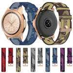 สายรัดนาฬิกาข้อมือไนลอนถักลายเส้น 20 มม. สำหรับ Galaxy Watch 42 มม., Galaxy Active / Active 2, Gear Sport, S2 Classic