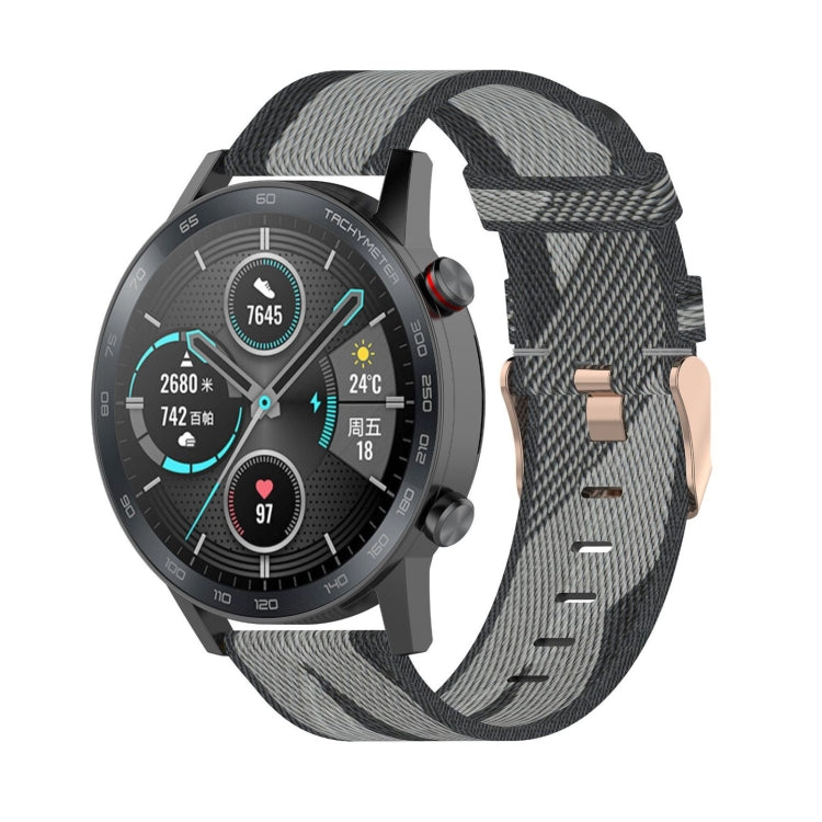 สายรัดข้อมือนาฬิกาไนลอนถักลาย 22 มม สำหรับ Huawei GT / GT2 46 มม, Honor Magic Watch 2 46 มม / Magic