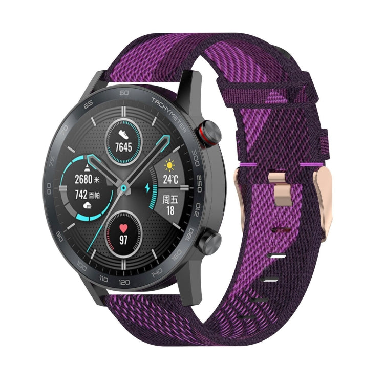สายรัดข้อมือนาฬิกาไนลอนถักลาย 22 มม สำหรับ Huawei GT / GT2 46 มม, Honor Magic Watch 2 46 มม / Magic