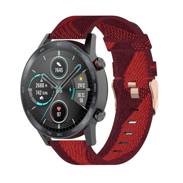 สายรัดข้อมือนาฬิกาไนลอนถักลาย 22 มม สำหรับ Huawei GT / GT2 46 มม, Honor Magic Watch 2 46 มม / Magic
