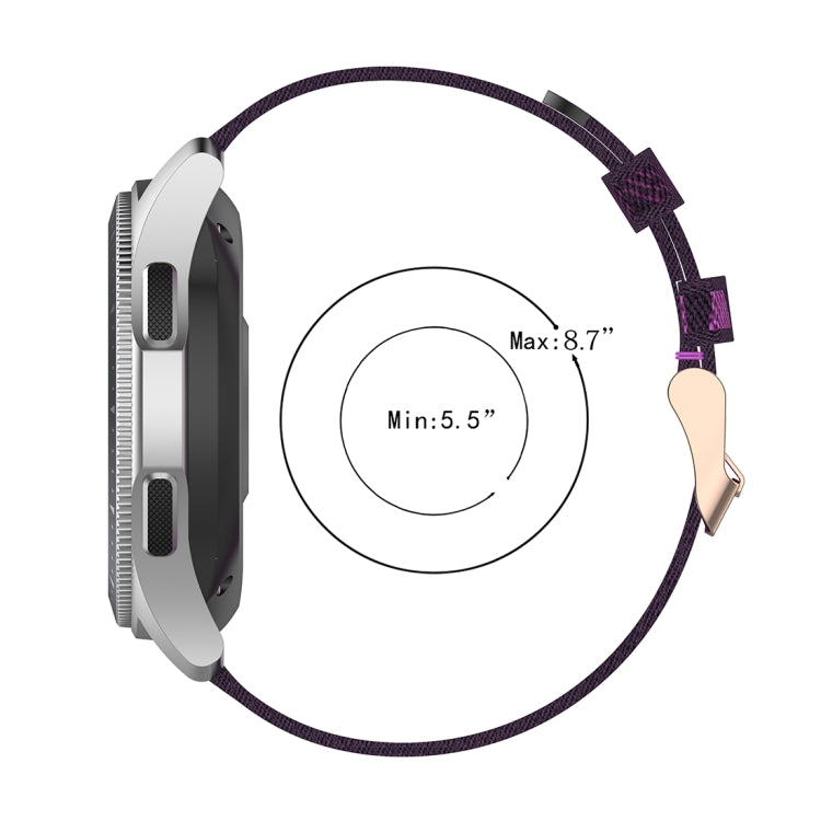 สายนาฬิกาไนลอนถักลายเส้นขนาด 22 มม. สำหรับ Galaxy Watch ขนาด 46 มม. / Gear S3