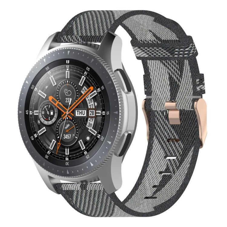สายนาฬิกาไนลอนถักลายเส้นขนาด 22 มม. สำหรับ Galaxy Watch ขนาด 46 มม. / Gear S3