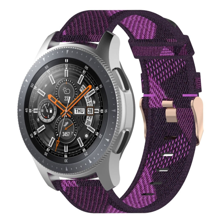 สายนาฬิกาไนลอนถักลายเส้นขนาด 22 มม. สำหรับ Galaxy Watch ขนาด 46 มม. / Gear S3