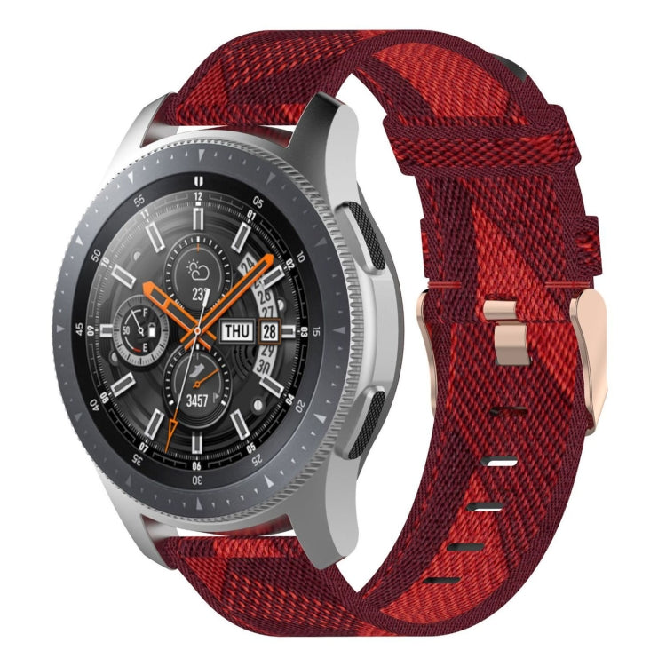 สายนาฬิกาไนลอนถักลายเส้นขนาด 22 มม. สำหรับ Galaxy Watch ขนาด 46 มม. / Gear S3