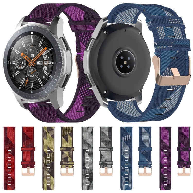 สายนาฬิกาไนลอนถักลายเส้นขนาด 22 มม. สำหรับ Galaxy Watch ขนาด 46 มม. / Gear S3