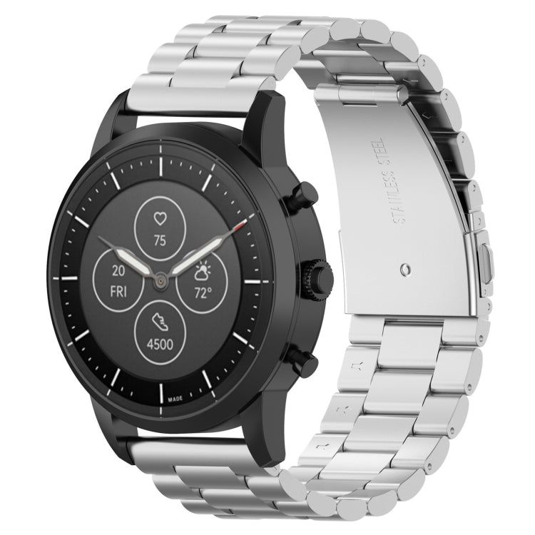 22mm Steel Wrist Strap Watch Band for Fossil Hybrid Smartwatch HR, Male Gen 4 Explorist HR / Male Sport