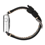 สำหรับสาย Apple Watch Series 10 ขนาด 42 มม. / 9&8&7 ขนาด 41 มม. / SE 3&SE 2&6&SE&5&4 ขนาด 40 มม. / 3&2&1 ขนาด 38 มม. สายหนังแท้ลายเส้นแมนนวล สำหรับขนาด 38 มม.