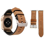 สำหรับสาย Apple Watch Ultra 49 มม. & Watch Ultra 2 49 มม. / Series 10 ขนาด 46 มม. / 9&8&7 ขนาด 45 มม. / SE 3&SE 2&6&SE&5&4 ขนาด 44 มม. / 3&2&1 ขนาด 42 มม. สายหนังแท้ลายเส้น XX แบบย้อนยุค สำหรับขนาด 42 มม.