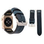 สำหรับสาย Apple Watch Ultra 49 มม. & Watch Ultra 2 49 มม. / Series 10 ขนาด 46 มม. / 9&8&7 ขนาด 45 มม. / SE 3&SE 2&6&SE&5&4 ขนาด 44 มม. / 3&2&1 ขนาด 42 มม. สายหนังแท้ลายเส้น XX แบบย้อนยุค สำหรับขนาด 42 มม.