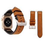 สำหรับสาย Apple Watch Ultra 49 มม. & Watch Ultra 2 49 มม. / Series 10 ขนาด 46 มม. / 9&8&7 ขนาด 45 มม. / SE 3&SE 2&6&SE&5&4 ขนาด 44 มม. / 3&2&1 ขนาด 42 มม. สายหนังแท้ลายเส้น XX แบบย้อนยุค สำหรับขนาด 42 มม.