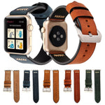 สำหรับสาย Apple Watch Ultra 49 มม. & Watch Ultra 2 49 มม. / Series 10 ขนาด 46 มม. / 9&8&7 ขนาด 45 มม. / SE 3&SE 2&6&SE&5&4 ขนาด 44 มม. / 3&2&1 ขนาด 42 มม. สายหนังแท้ลายเส้น XX แบบย้อนยุค สำหรับขนาด 42 มม.