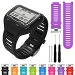 Solid Color Silicone Watch Band for Garmin Forerunner 910XT