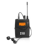 ระบบมอนิเตอร์หูไร้สาย XTUGA IEM1200 สำหรับนักร้องบนเวที ตัวรับสัญญาณแบบ Bodypack