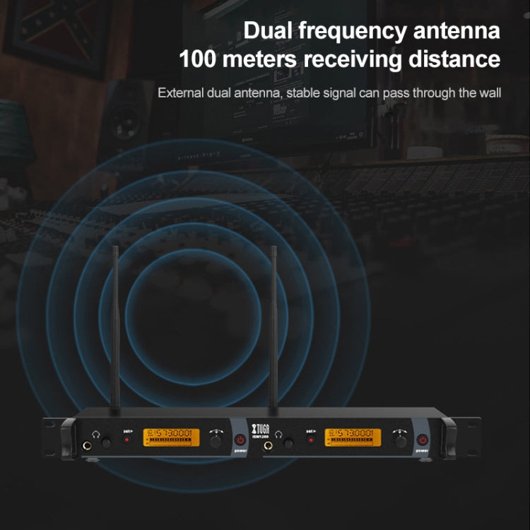 ระบบมอนิเตอร์หูไร้สาย XTUGA IEM1200 สำหรับนักร้องบนเวที ตัวรับสัญญาณแบบ Bodypack