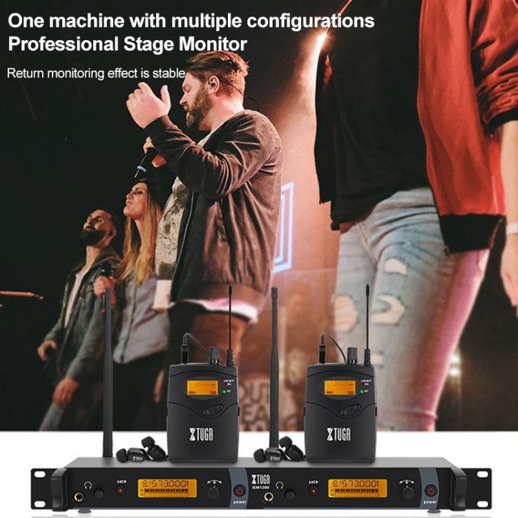 ระบบมอนิเตอร์หูไร้สาย XTUGA IEM1200 สำหรับนักร้องบนเวที ตัวรับสัญญาณแบบ Bodypack