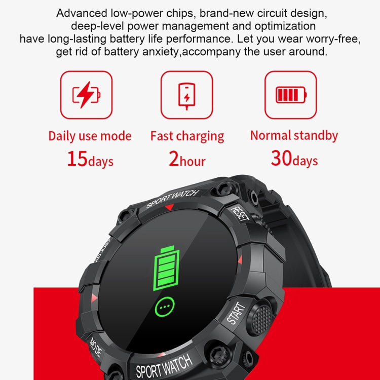 FD68 สมาร์ทวอทช์กีฬา หน้าจอสีทรงกลม 1.3 นิ้ว รองรับการตรวจวัดอัตราการเต้นหัวใจ / โหมดกีฬาหลายประเภท, FD68