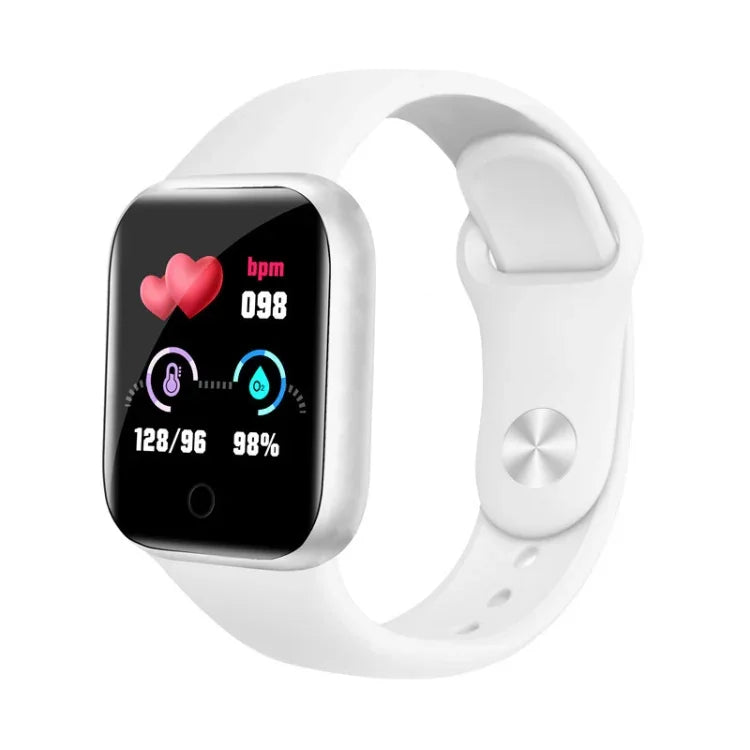 Y68 สมาร์ทวอทช์หน้าจอ 1.44 นิ้ว รองรับการตรวจวัดอัตราการเต้นหัวใจ ความดันโลหิต และออกซิเจนในเลือด, Y68 สีดำ, Y68 สีชมพู, Y68 สีขาว