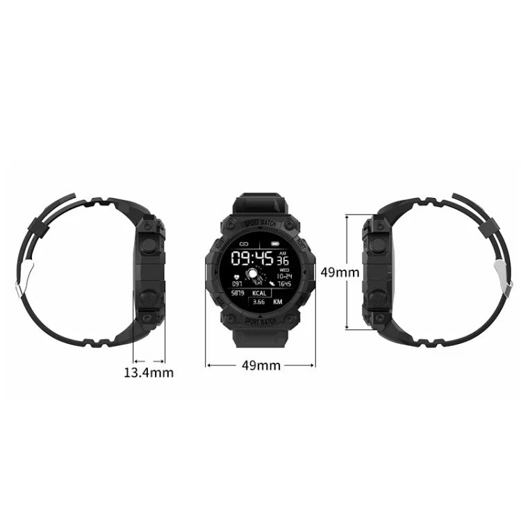 FD68S นาฬิกาสมาร์ทสปอร์ตหน้าจอสีทรงกลม 1.44 นิ้ว รองรับการวัดอัตราการเต้นหัวใจ / โหมดกีฬาหลายประเภท, FD68S