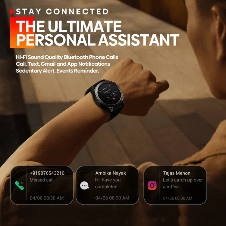 Zeblaze Stratos 3 สมาร์ทวอทช์หน้าจอ AMOLED ขนาด 1.43 นิ้ว กันน้ำ IP68 รองรับการโทร Bluetooth / GPS, Stratos 3