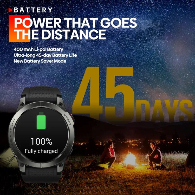 Zeblaze Stratos 3 สมาร์ทวอทช์หน้าจอ AMOLED ขนาด 1.43 นิ้ว กันน้ำ IP68 รองรับการโทร Bluetooth / GPS, Stratos 3