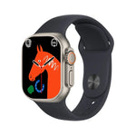 T800 Ultra สมาร์ทวอทช์สายซิลิโคนขนาด 1.99 นิ้ว รองรับวัดอัตราการเต้นหัวใจ / ECG, สายซิลิโคน