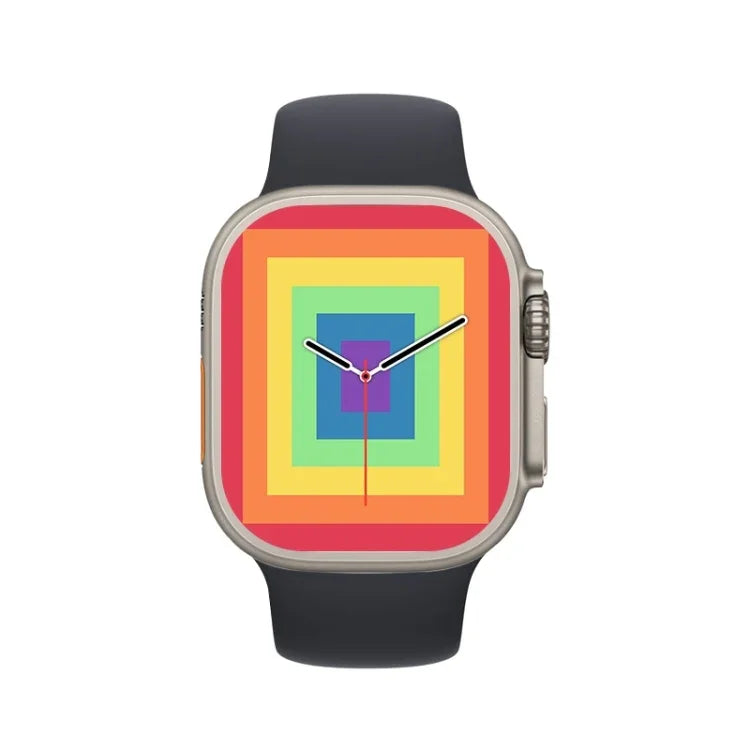 T800 Ultra สมาร์ทวอทช์สายซิลิโคนขนาด 1.99 นิ้ว รองรับวัดอัตราการเต้นหัวใจ / ECG, สายซิลิโคน