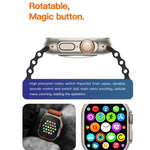 T800 Ultra สมาร์ทวอทช์สายซิลิโคนขนาด 1.99 นิ้ว รองรับวัดอัตราการเต้นหัวใจ / ECG, สายซิลิโคน