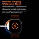 T800 Ultra สมาร์ทวอทช์สายซิลิโคนขนาด 1.99 นิ้ว รองรับวัดอัตราการเต้นหัวใจ / ECG, สายซิลิโคน