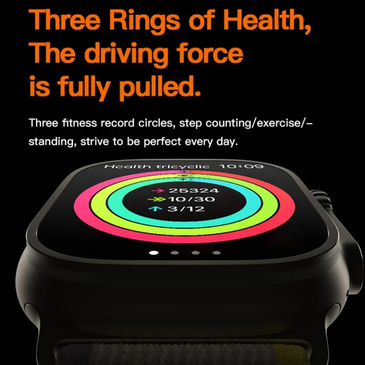T800 Ultra สมาร์ทวอทช์สายซิลิโคน Ocean ขนาด 1.99 นิ้ว รองรับวัดอัตราการเต้นหัวใจ / ECG, สายซิลิโคน Ocean (สีดำ), สายซิลิโคน Ocean (สีขาว), สายซิลิโคน Ocean (สีเหลือง)