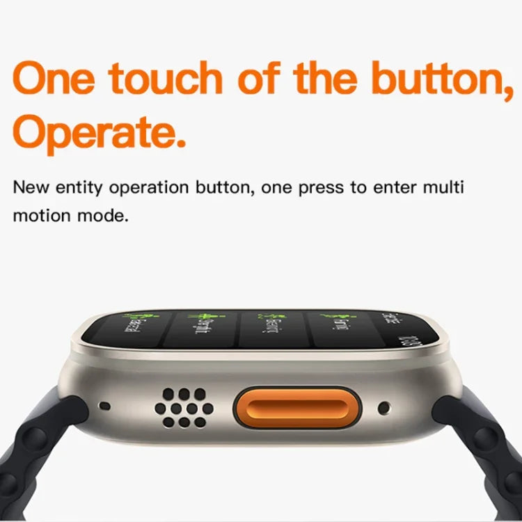 T800 Ultra สมาร์ทวอทช์สายซิลิโคน Ocean ขนาด 1.99 นิ้ว รองรับวัดอัตราการเต้นหัวใจ / ECG, สายซิลิโคน Ocean (สีดำ), สายซิลิโคน Ocean (สีขาว), สายซิลิโคน Ocean (สีเหลือง)