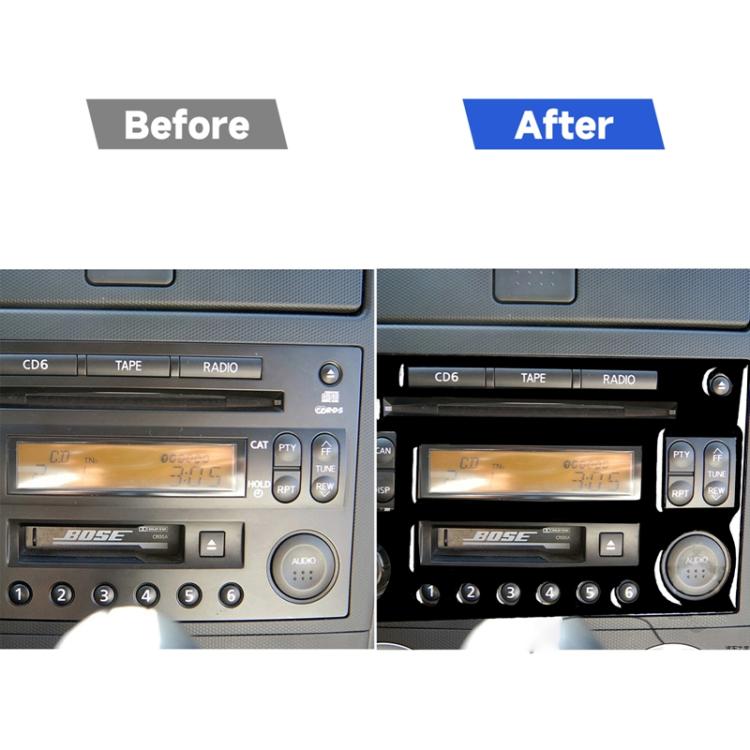 For Nissan 350Z 2003-2009 Car CD Radio Playback Panel Decorative Stickers, Left and Right Drive Universal, Car CD Radio Playback Panel