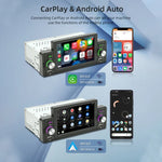 เครื่องเล่น MP5 รถยนต์ไร้สาย M160W 5 นิ้ว รองรับการเชื่อมต่อหน้าจอโทรศัพท์ / ควบคุมพวงมาลัย, M160W