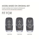 For Dodge Ram 4-button C161 Car Key Leather Protective Case, 4-button