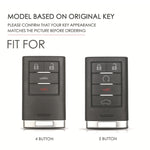 For Cadillac 5-button C091 Car Key Leather Protective Case, C091