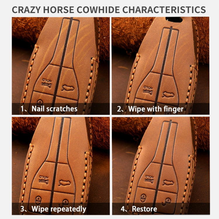 For Cadillac 5-button C091 Car Key Leather Protective Case, C091
