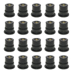 20 in 1 M6 Universal Motorcycle Windshield Brass Nuts, M6