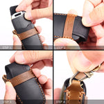 For Kia Sportage R / K5 / K4 / K2 / KX3 Hallmo B Style Car Cowhide Leather Key Protective Cover Key Case, C135