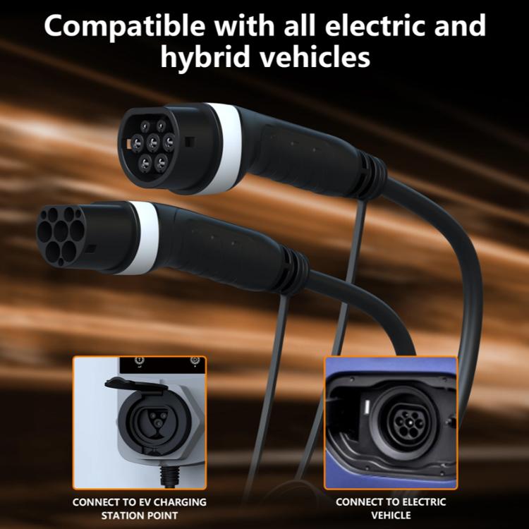 Feyree European Standard New Energy Electric Vehicle Charging Pile Double-ended Extension Cable, 250V 16A