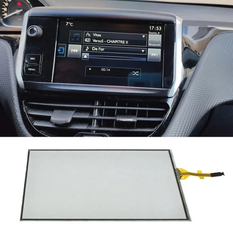 กระจกหน้าจอสัมผัสดิจิไทเซอร์สำหรับรถ Peugeot 208 2008 308 / Citroen C5 รุ่น LAM070G004A GCX156AKM, สำหรับ Peugeot 208
