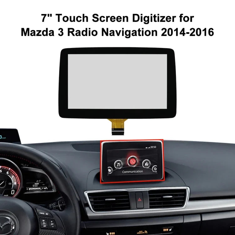 หน้าจอสัมผัสแบบ Capacitive ขนาด 7 นิ้วสำหรับรถ Mazda Axela 2014-2016 รุ่น BHP1611J0D, สำหรับ Mazda Axela 2014-2016