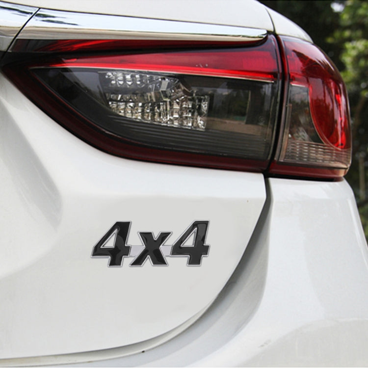 Car Number 4 x 4 Personalized Aluminum Alloy Decorative Sticker, Size: 9 x 3.5 x 2.3cm