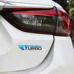 1 Pair Car Turbo Personalized Aluminum Alloy Decorative Stickers, Size: 11.5 x 2.5 x 0.5cm, Turbo