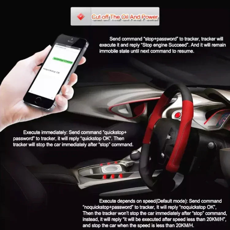 DEAOKE เครื่องติดตามรถยนต์ GPS 2G ป้องกันการโจรกรรม พร้อมรีโมทคอนโทรล, เครื่องติดตามรถยนต์ GPS พร้อมรีโมทคอนโทรล