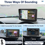 P701S เครื่องนำทางรถยนต์อัจฉริยะหน้าจอสัมผัสไร้สายขนาด 7 นิ้ว รองรับ CarPlay Bluetooth พร้อมภาพถอยหลัง, P701S