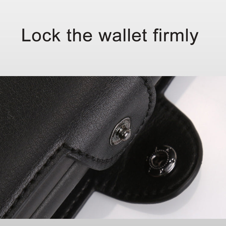 X-7 กระเป๋าหนังอลูมิเนียมลายหนังม้าบ้า RFID ป้องกันแม่เหล็ก อเนกประสงค์
