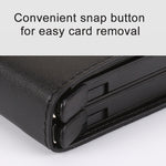 X-7 กระเป๋าหนังอลูมิเนียมลายหนังม้าบ้า RFID ป้องกันแม่เหล็ก อเนกประสงค์